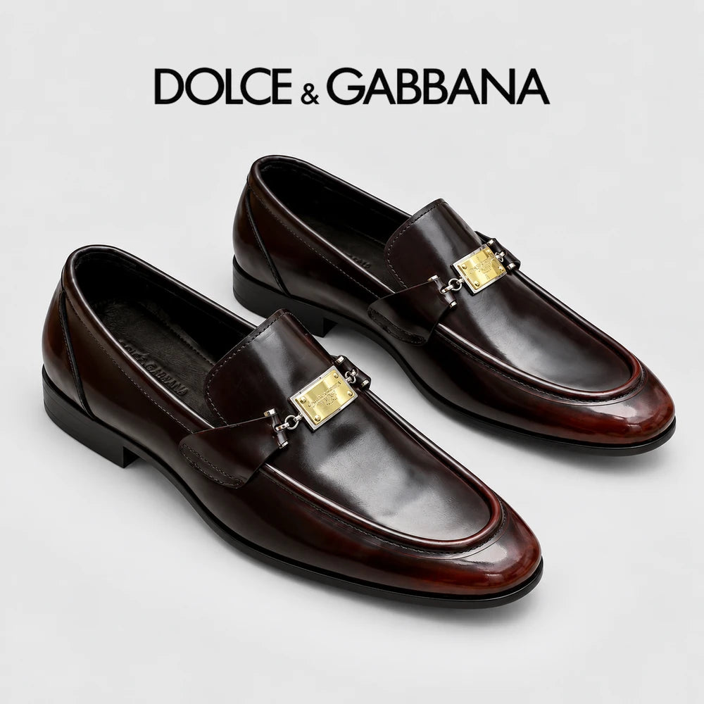 Dolce & Gabbana DG Men's Dress Shoes in Italian Patent Calfskin