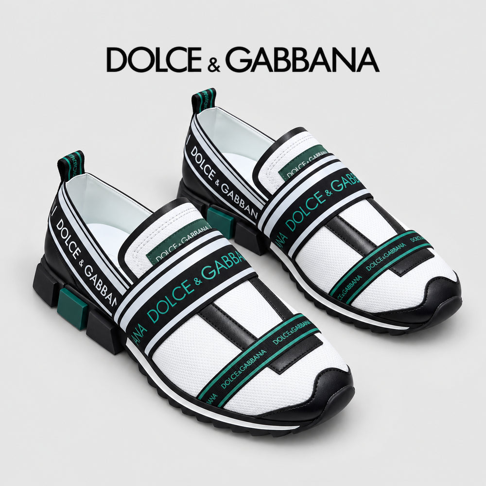 Dolce & Gabbana DG Couple's Multi-Material Casual Sneakers 5 Colors