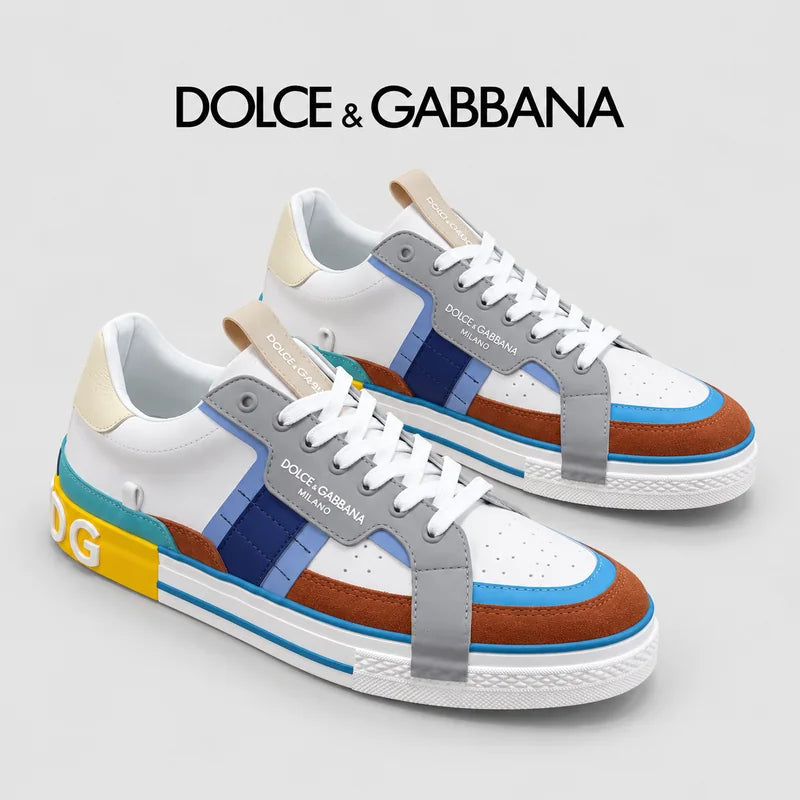 Dolce & Gabbana DG Men's Top-Grain Calfskin Casual Sneakers