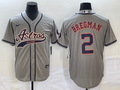 Men's Houston Astros Alex Bregman #2 Gray Replica Jerseys Joint Edition