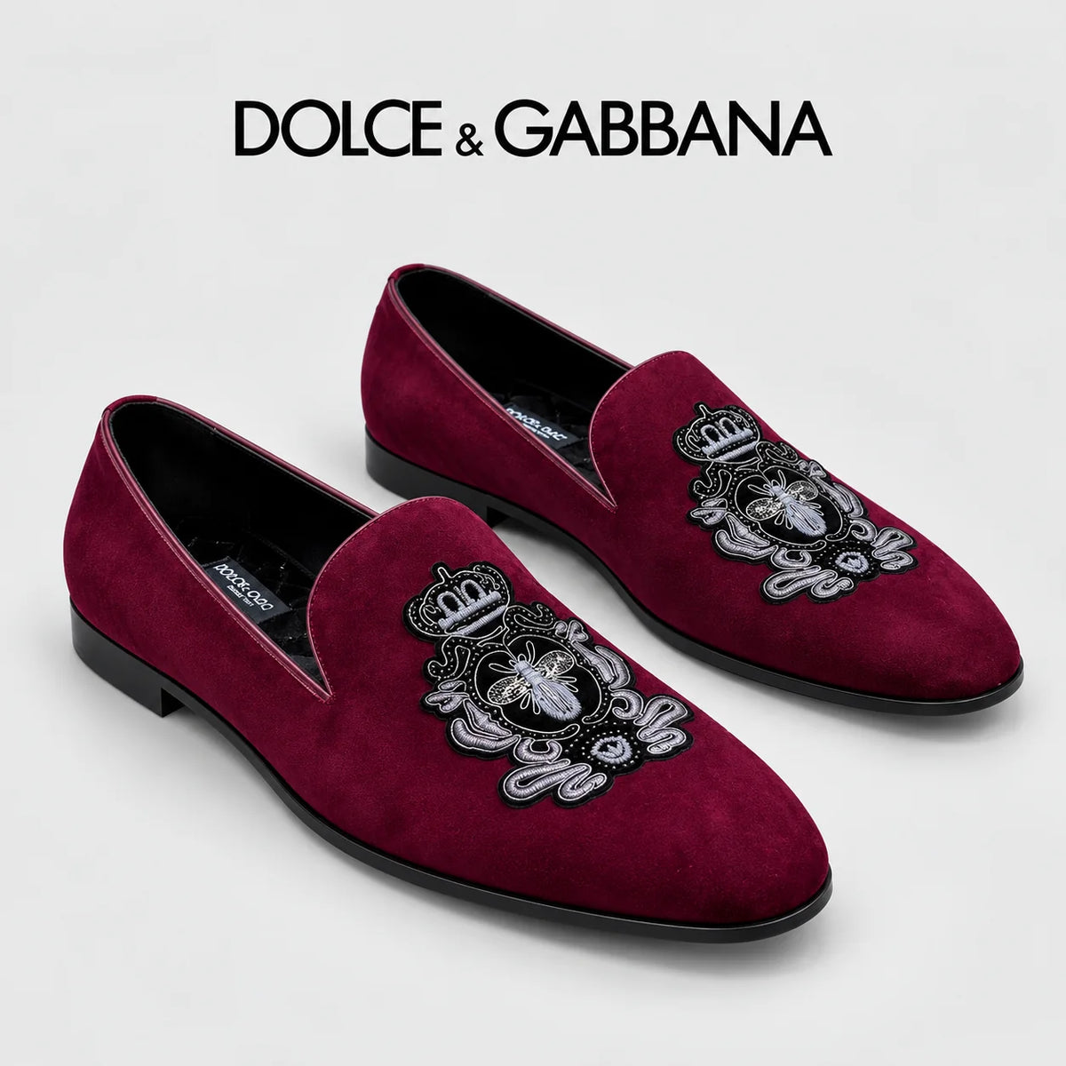 Dolce & Gabbana DG Men's Moccasin Loafers with Metal Horsebit