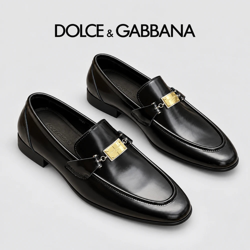 Dolce & Gabbana DG Men's Dress Shoes in Italian Patent Calfskin