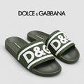 Dolce & Gabbana DG Men's Embossed-Logo PVC Slides