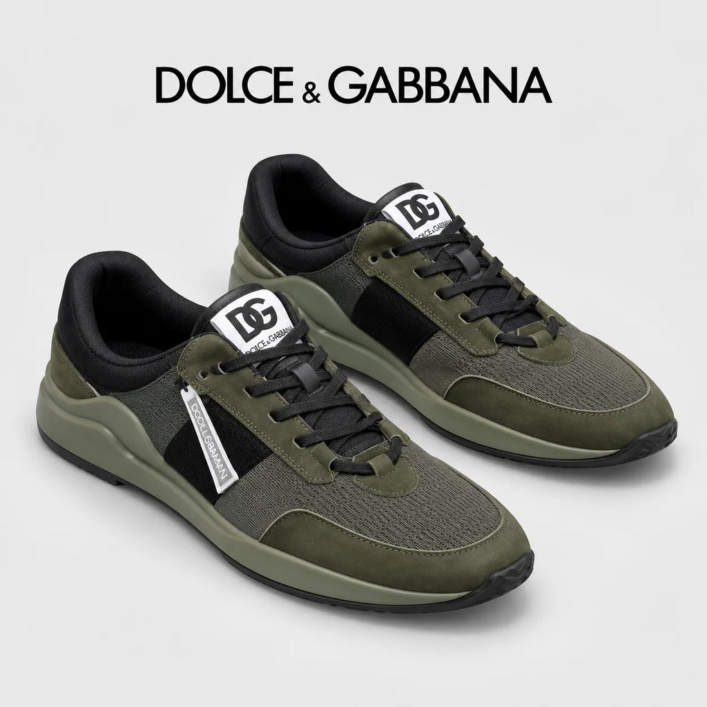 Dolce & Gabbana DG Premium Men's Mixed-Material Casual Sneakers