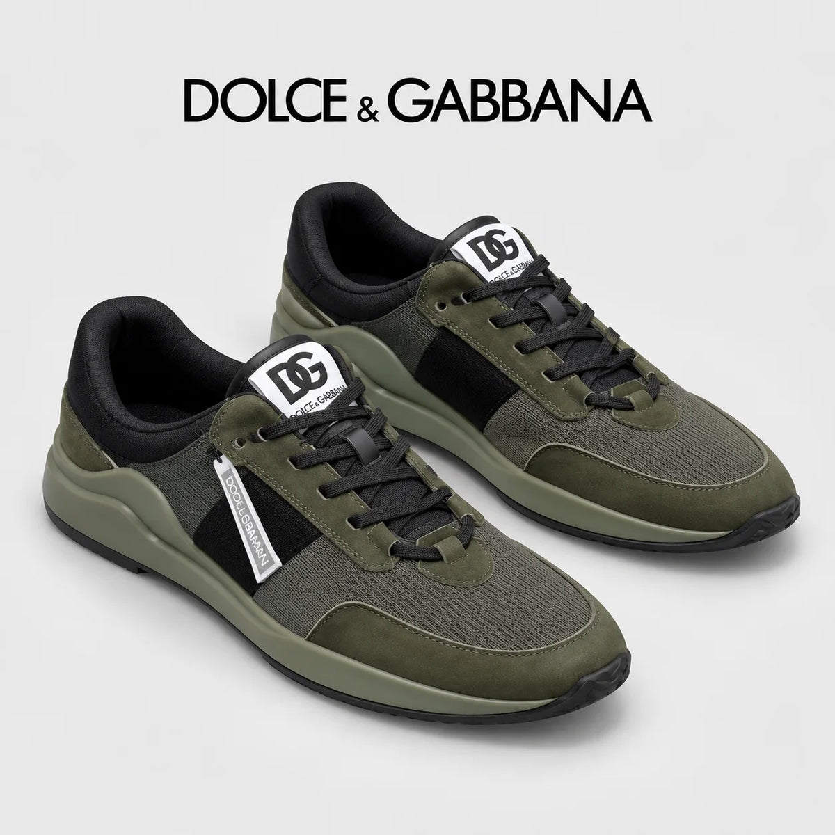 Dolce & Gabbana DG Premium Men's Mixed-Material Casual Sneakers