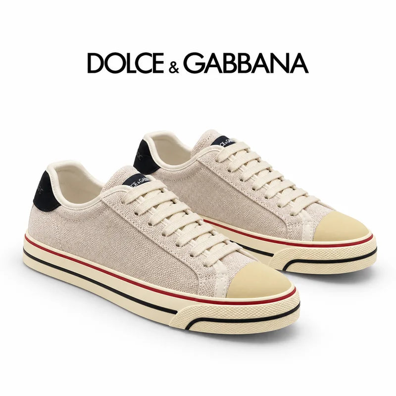 Dolce & Gabbana DG Men's Leather Strap Sandals with Aluminum Buckle