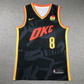 Men's Oklahoma City Thunder Jalen Williams #8 Black 2023/24 Swingman Jerseys - City Edition