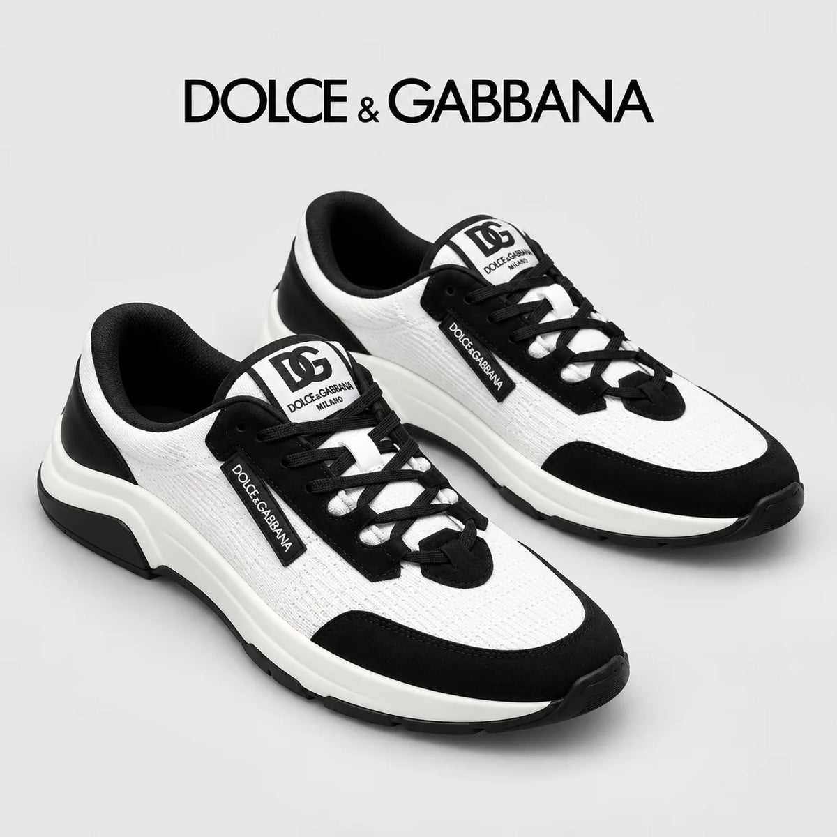Dolce & Gabbana DG Premium Men's Mixed-Material Casual Sneakers