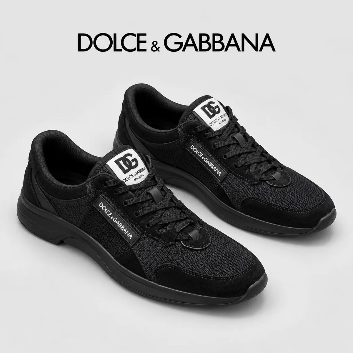 Dolce & Gabbana DG Premium Men's Mixed-Material Casual Sneakers