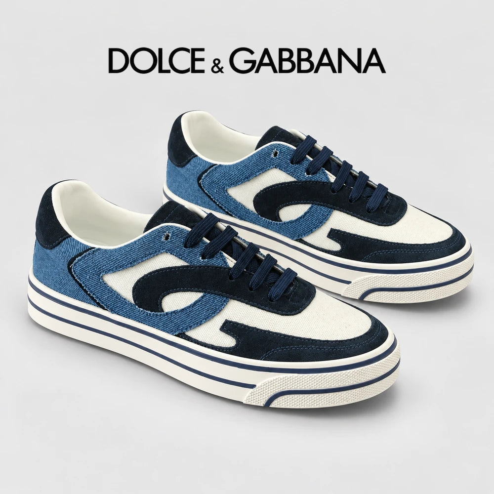 Dolce & Gabbana DG Heavy-Craft Calfskin Sneakers with 5D Accents