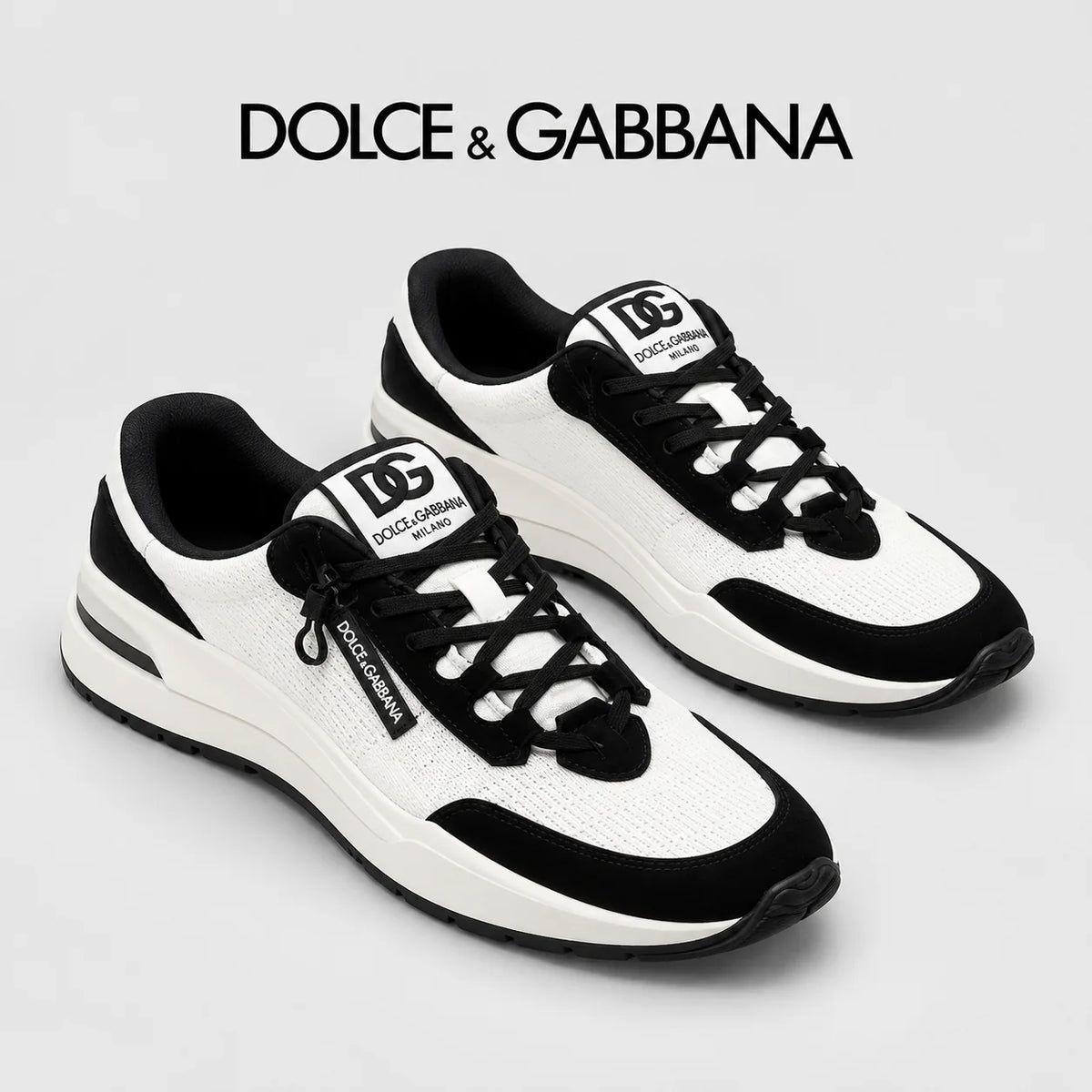 Dolce & Gabbana DG Premium Men's Mixed-Material Casual Sneakers