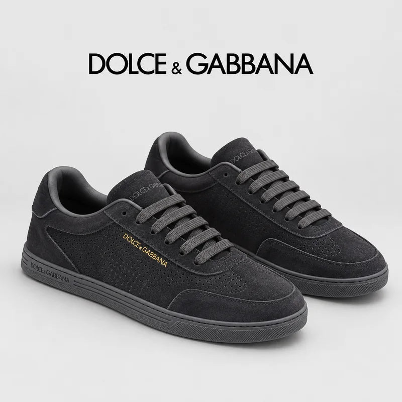 Dolce & Gabbana DG Silk Calfskin & Nubuck Casual Sneakers