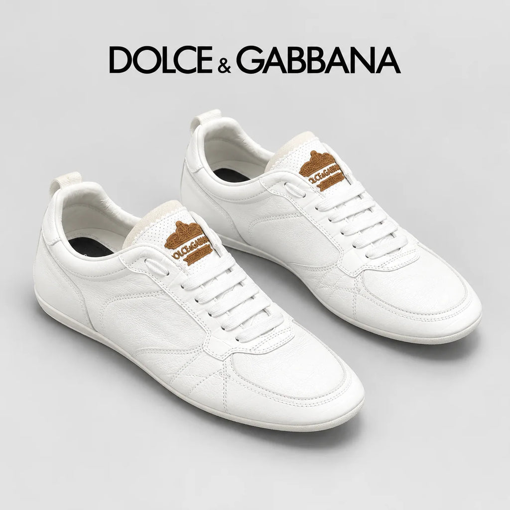 Dolce & Gabbana DG Men's Calfskin & Satin Casual Sneakers
