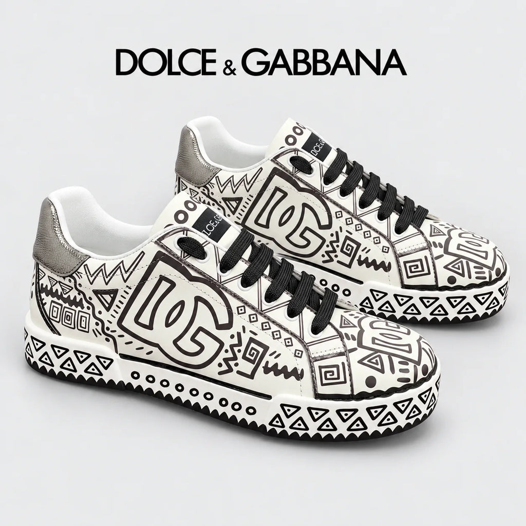 Dolce & Gabbana DG Heavy-Craft Calfskin Sneakers with 5D Accents