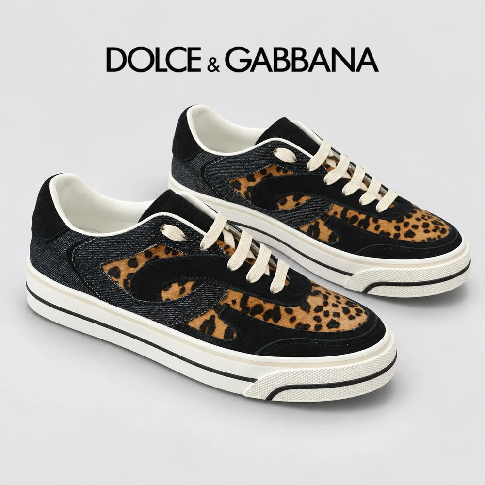 Dolce & Gabbana DG Heavy-Craft Calfskin Sneakers with 5D Accents