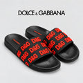Dolce & Gabbana DG Men's Embossed-Logo PVC Slides