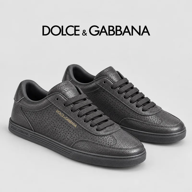 Dolce & Gabbana DG Silk Calfskin & Nubuck Casual Sneakers