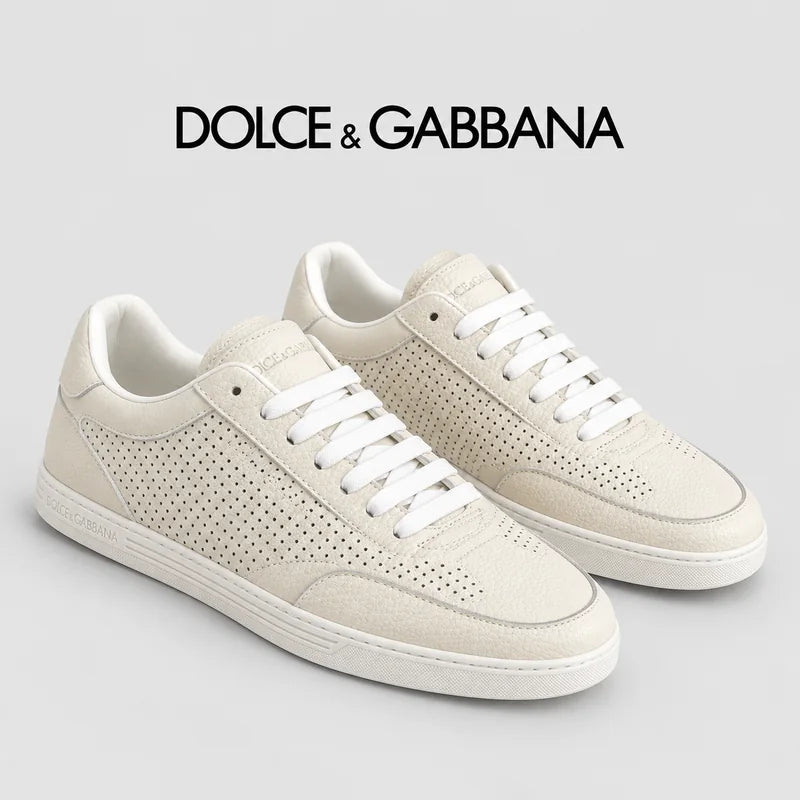 Dolce & Gabbana DG Silk Calfskin & Nubuck Casual Sneakers