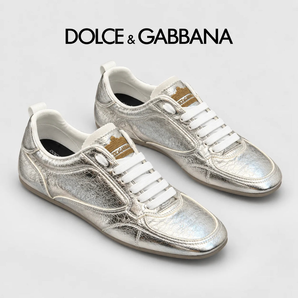 Dolce & Gabbana DG Men's Calfskin & Satin Casual Sneakers