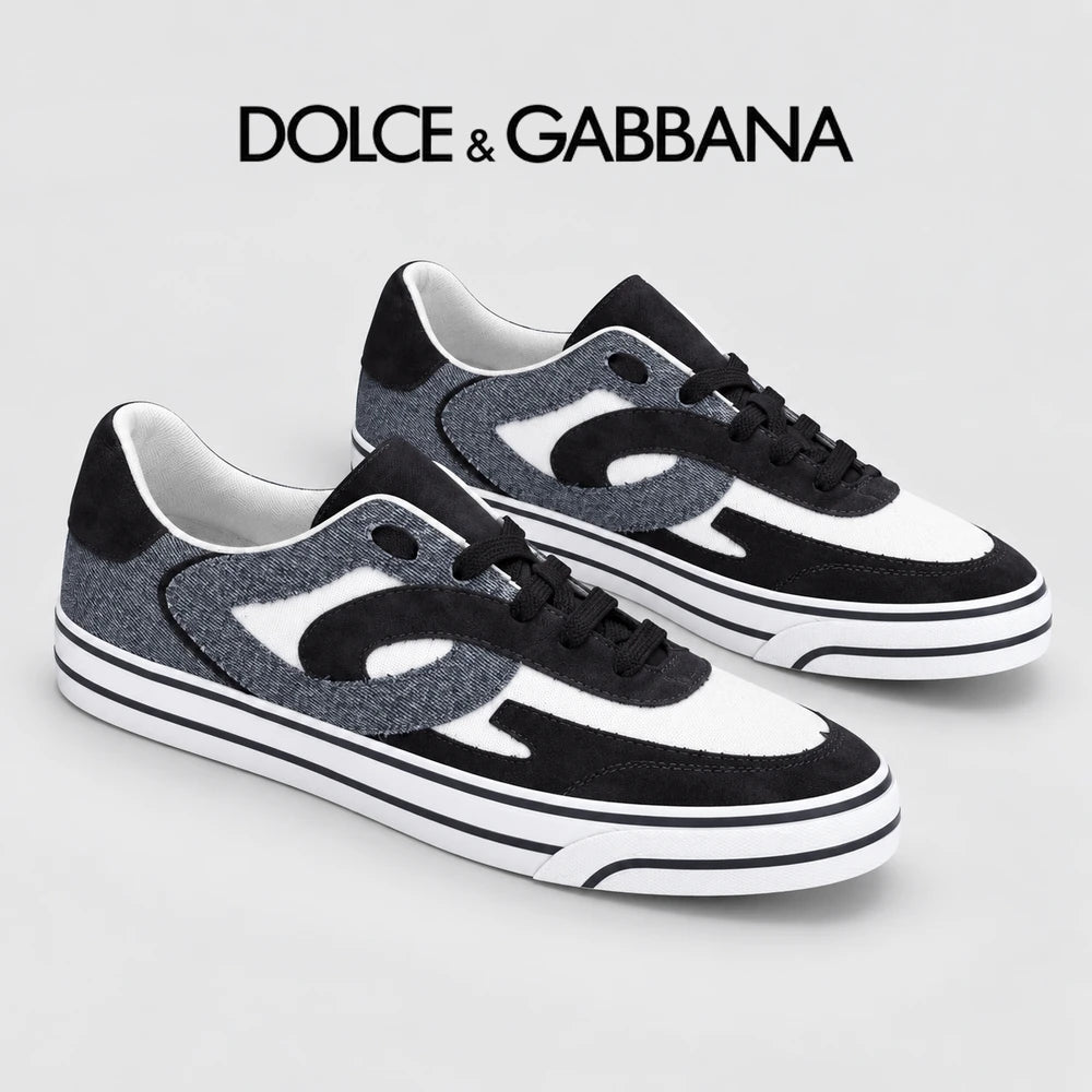 Dolce & Gabbana DG Men's Multi-Material Casual Sneakers 4 Colors