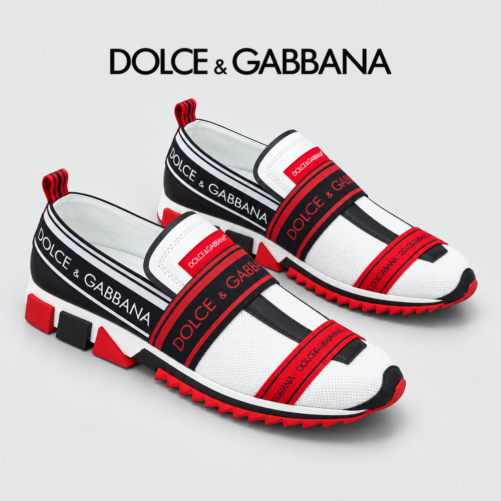 Dolce & Gabbana DG Silk Calfskin & Nubuck Casual Sneakers