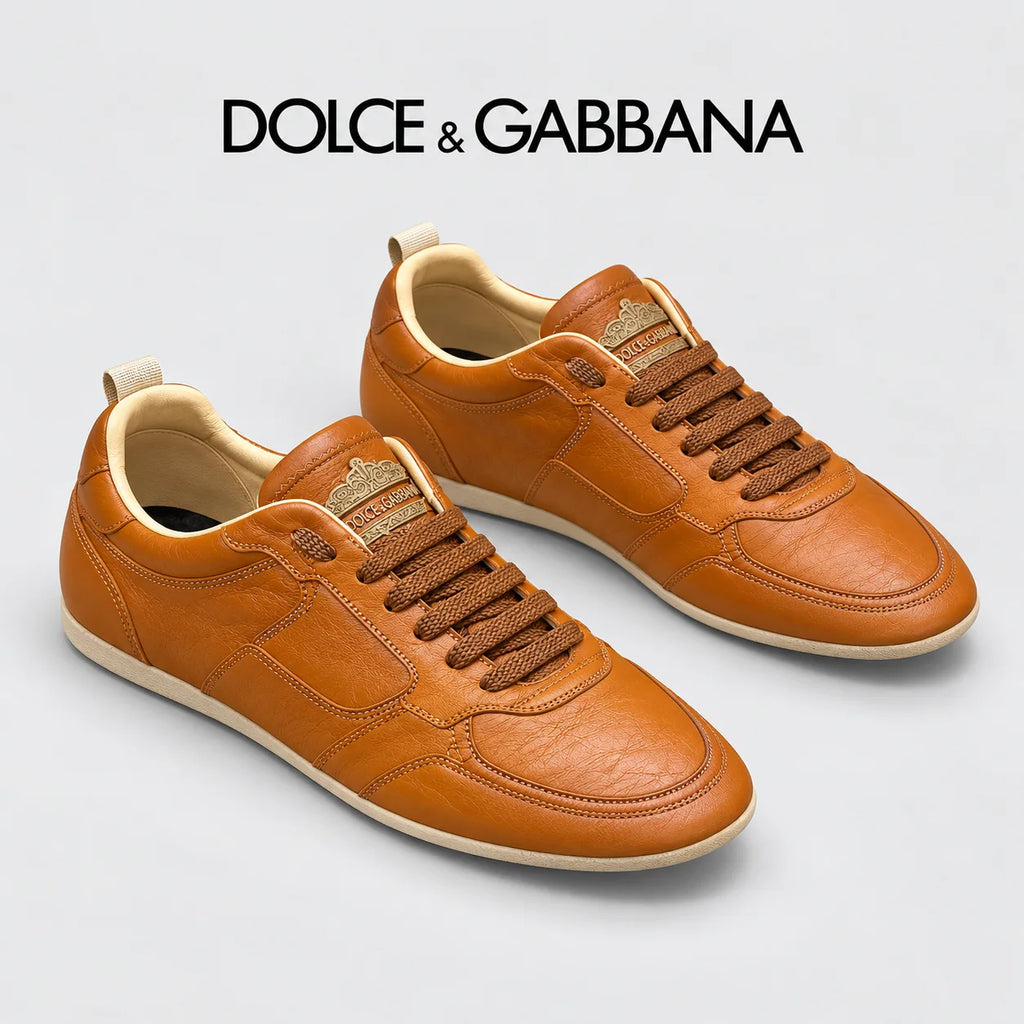 Dolce & Gabbana DG Men's Calfskin & Satin Casual Sneakers