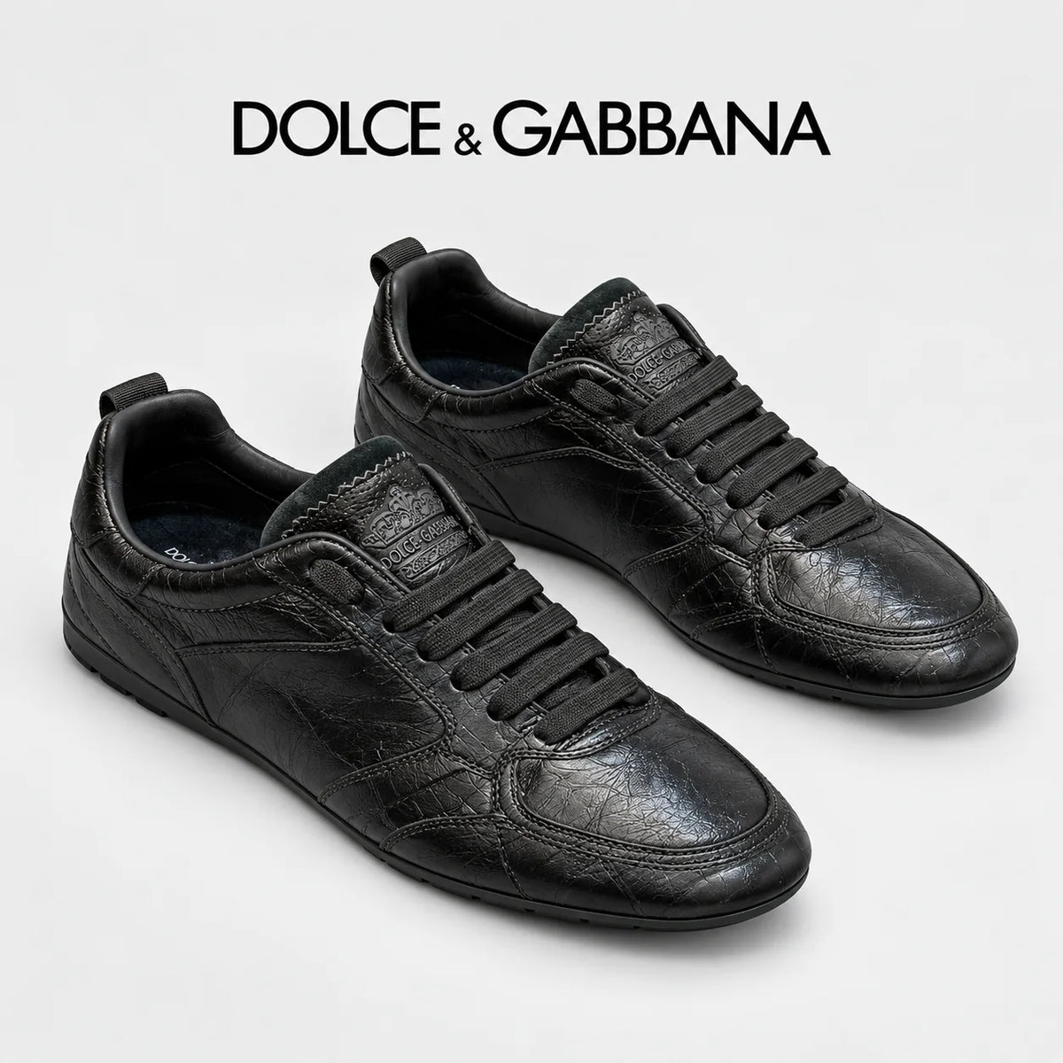 Dolce & Gabbana DG Silk Calfskin & Nubuck Casual Sneakers