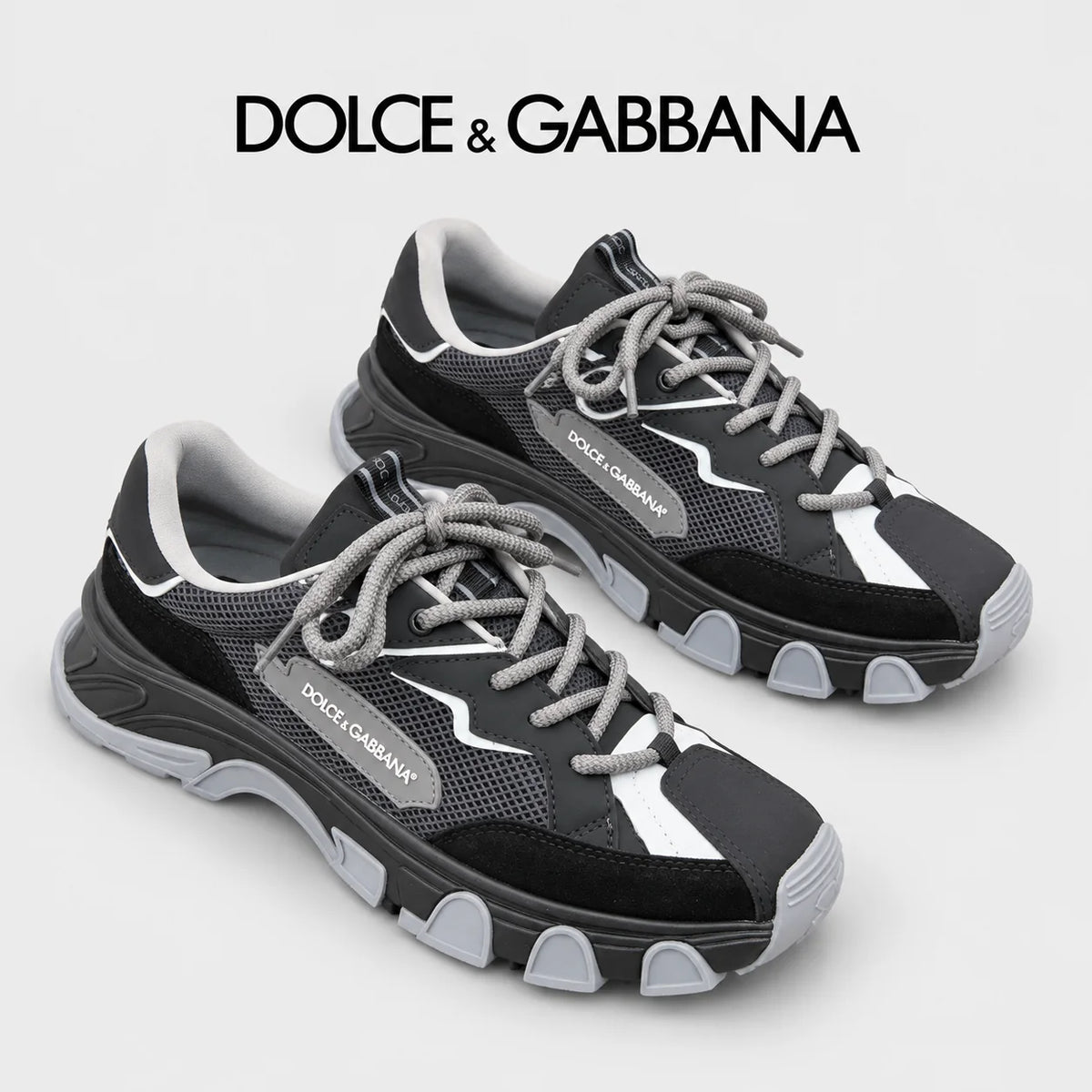 Dolce & Gabbana DG Men's Suede & Waterproof-Fabric Casual Sneakers