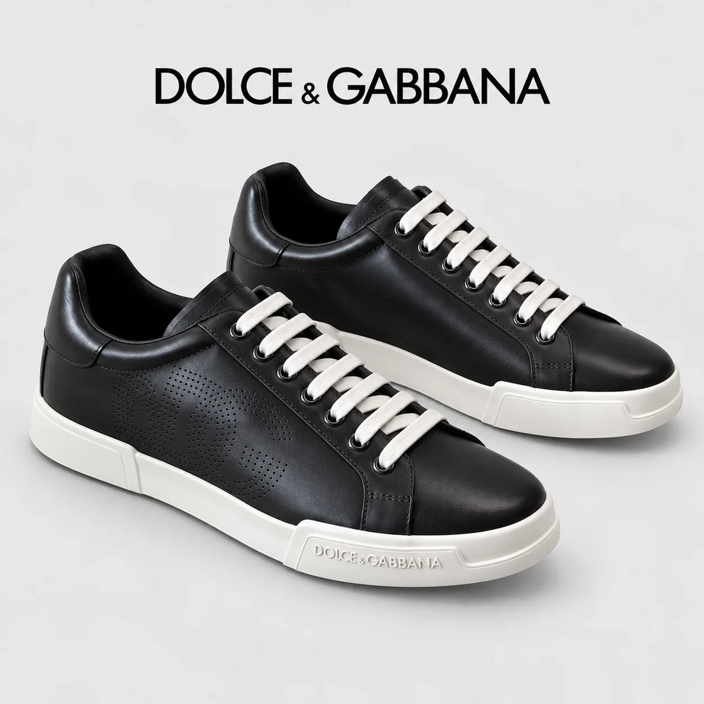 Dolce & Gabbana DG Heavy-Craft Calfskin Sneakers with 5D Accents