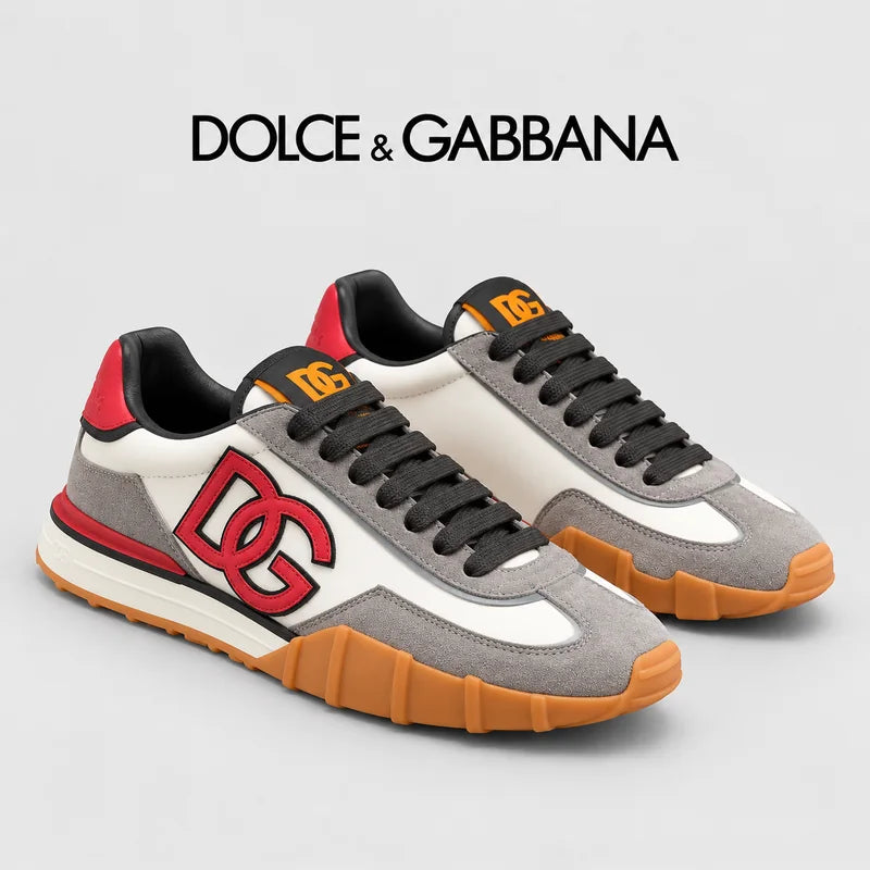 Dolce & Gabbana DG Cushion Mixed-Material Casual Sneakers