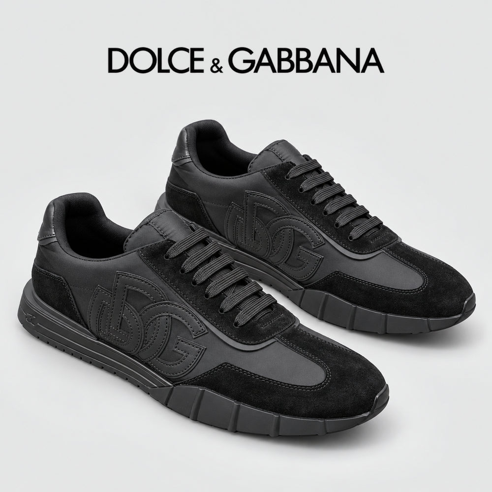 Dolce & Gabbana DG Silk Calfskin & Nubuck Casual Sneakers