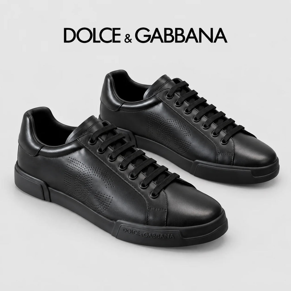 Dolce & Gabbana DG Heavy-Craft Calfskin Sneakers with 5D Accents