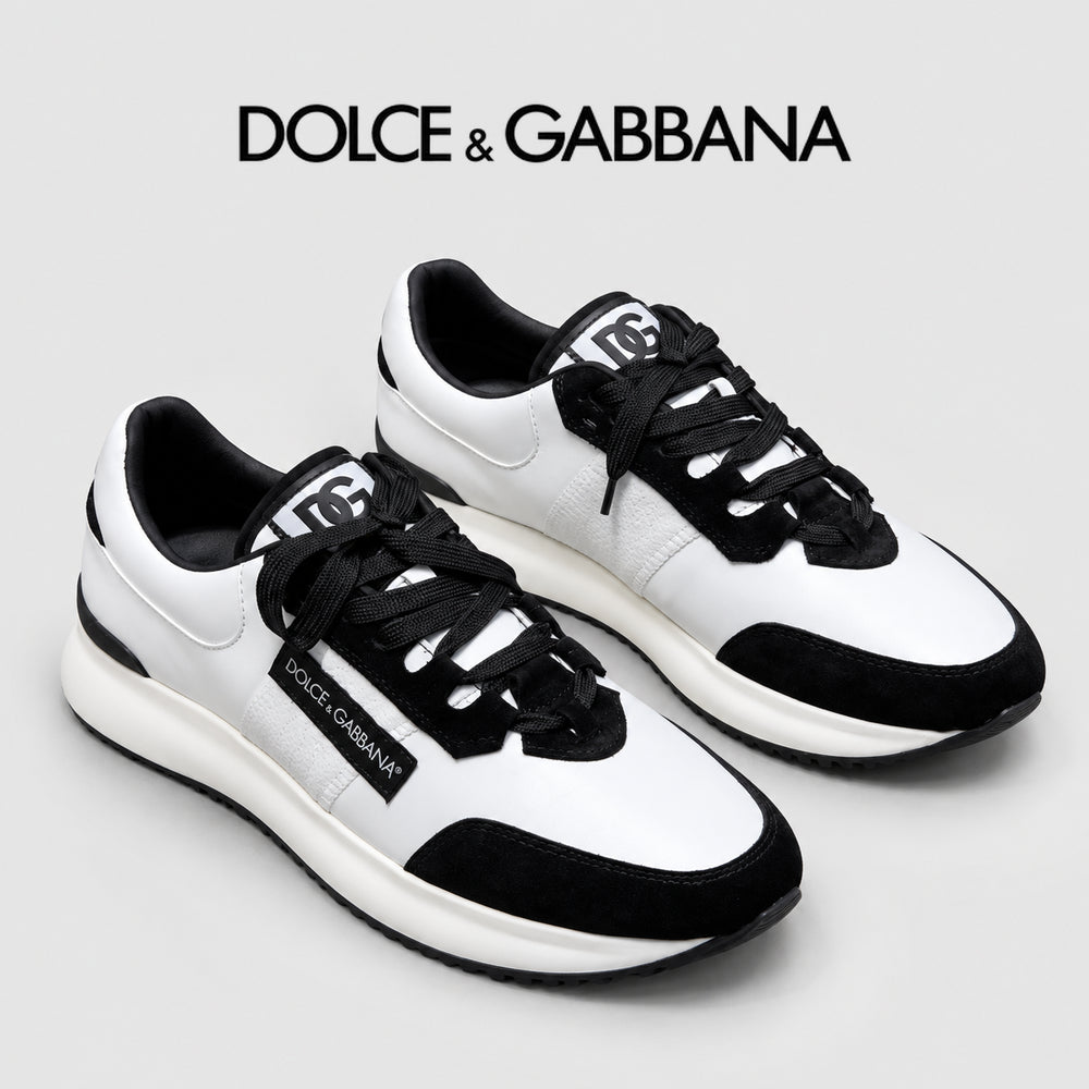 Dolce & Gabbana DG Men's Multi-Material Casual Sneakers 3 Colors