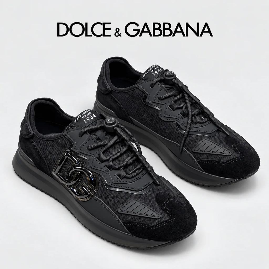 Dolce & Gabbana DG Couple's Multi-Material Casual Sneakers Multi-Color