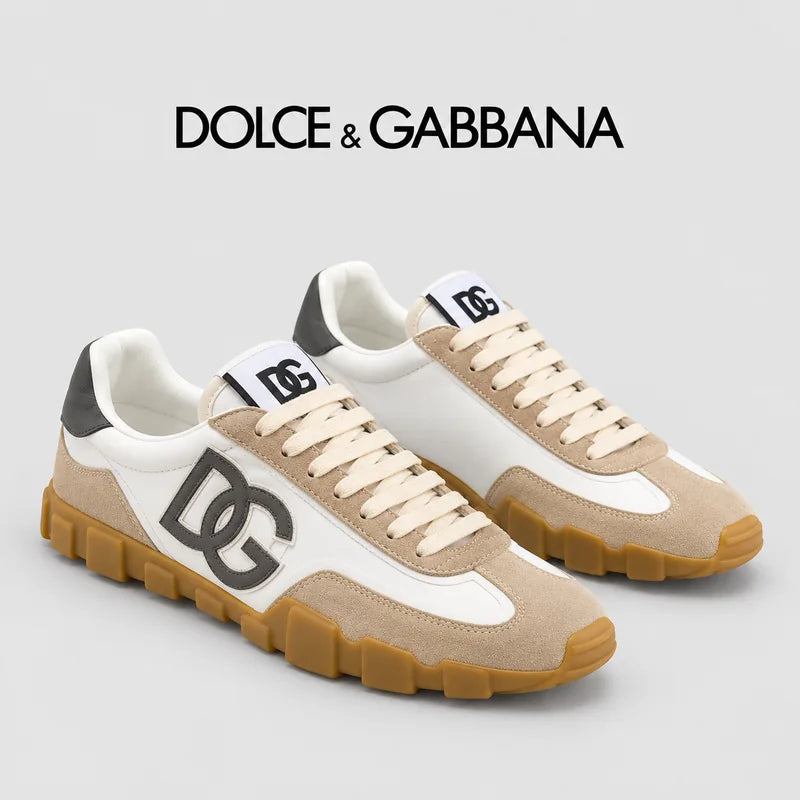 Dolce & Gabbana DG Cushion Mixed-Material Casual Sneakers