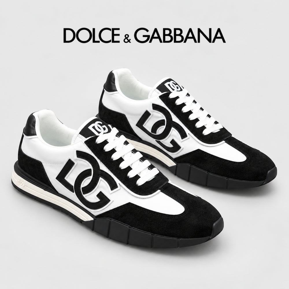 Dolce & Gabbana DG Silk Calfskin & Nubuck Casual Sneakers