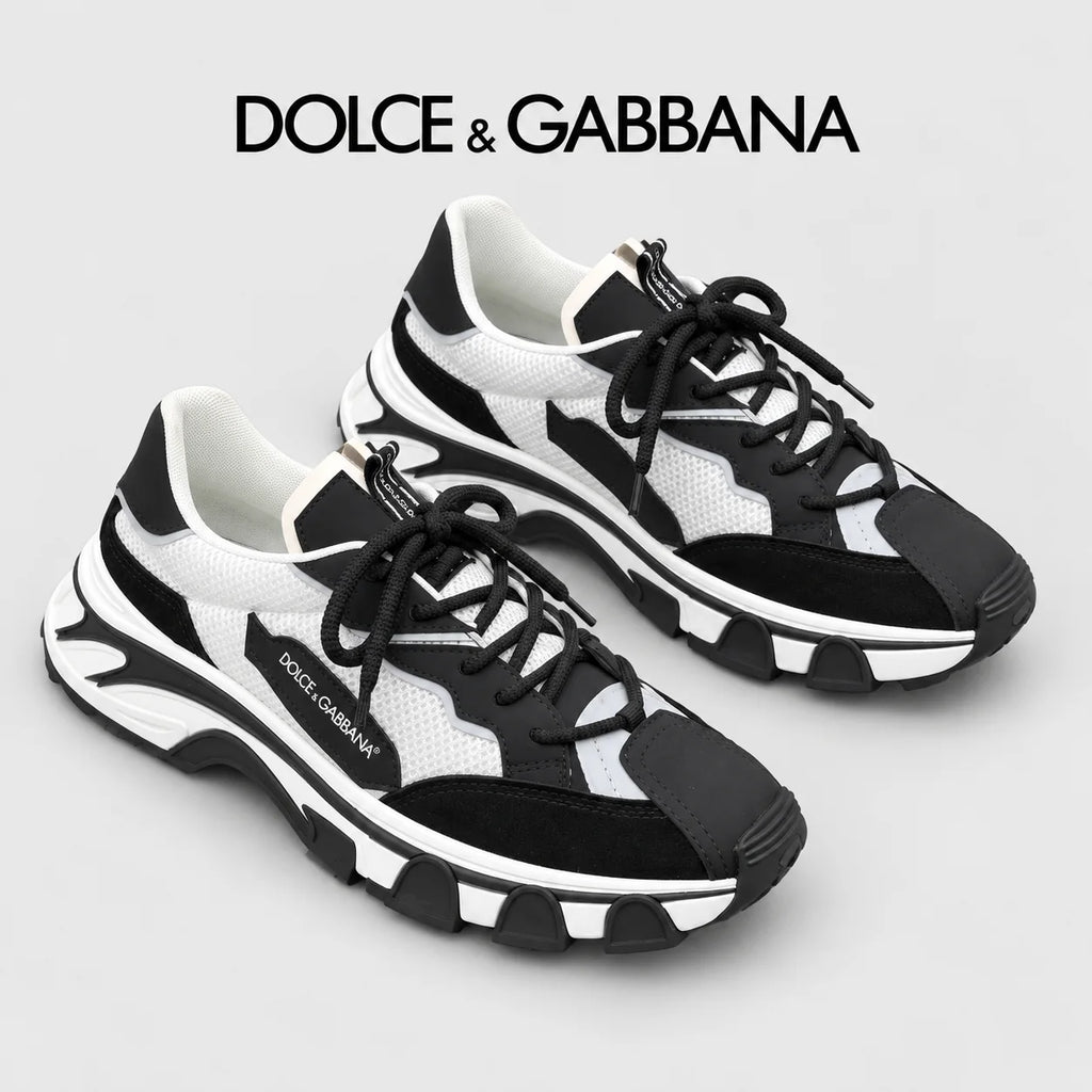 Dolce & Gabbana DG Silk Calfskin & Nubuck Casual Sneakers