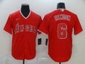 Men's Los Angeles Angels Anthony Rendons #6 Red Sewn Player Jerseys