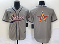 Men's Houston Astros Gray Alternate Replica Jerseys Joint Edition