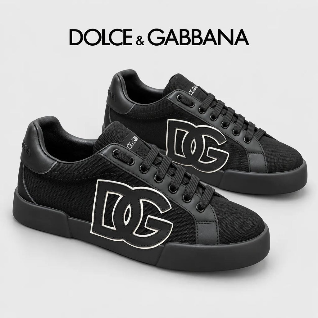 Dolce & Gabbana DG Heavy-Craft Calfskin Sneakers with 5D Accents