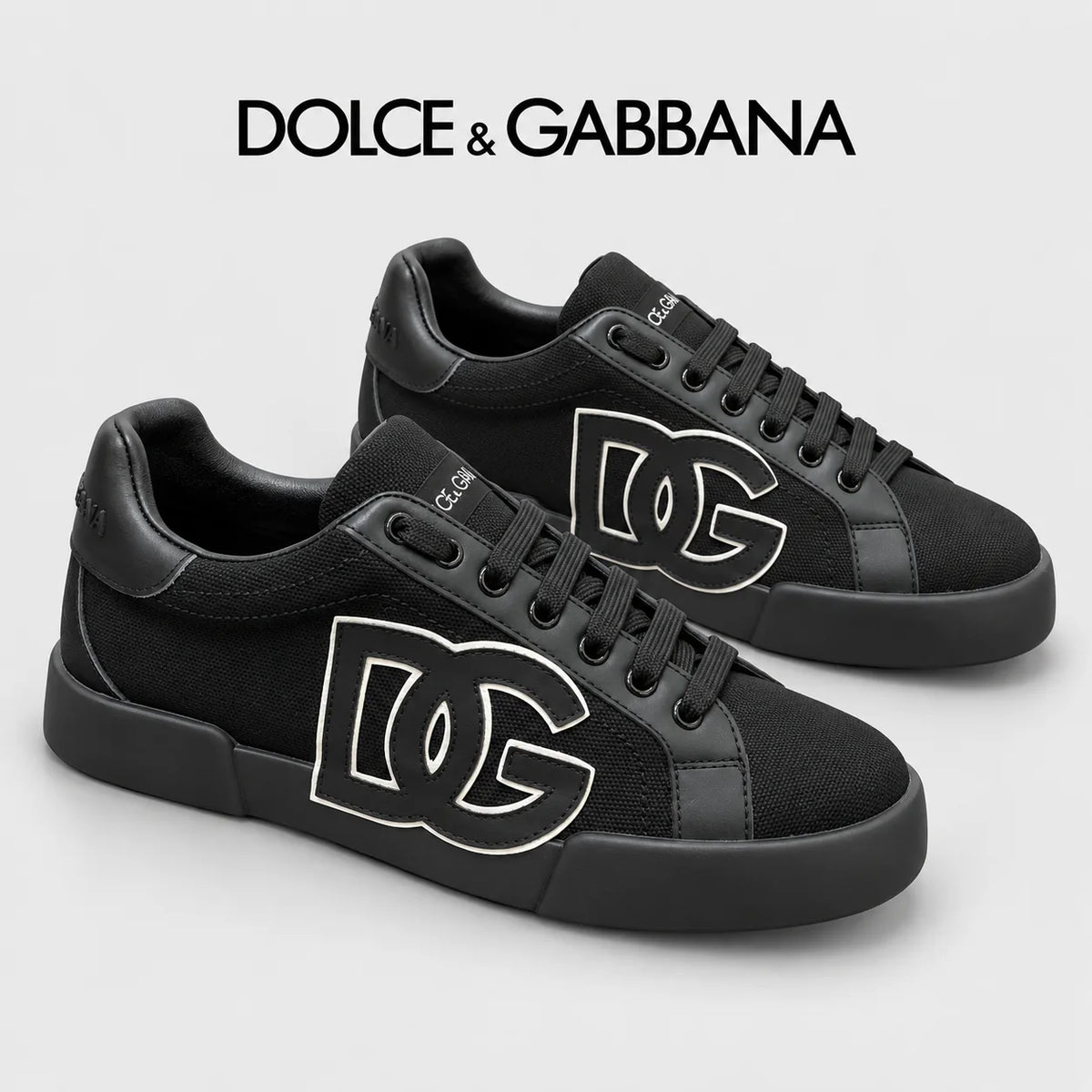 Dolce & Gabbana DG Heavy-Craft Calfskin Sneakers with 5D Accents