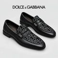 Dolce & Gabbana DG Men's Business Slip-On Dress Shoes with Metal Buckle