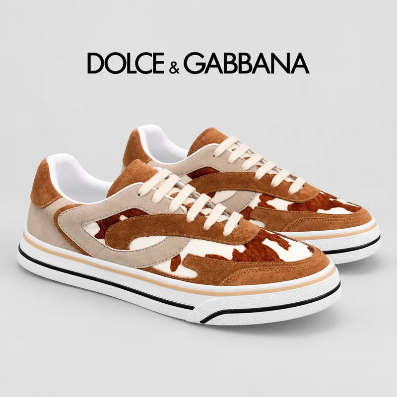 Dolce & Gabbana DG Sailing Casual Sneakers with Leather & Mesh Upper