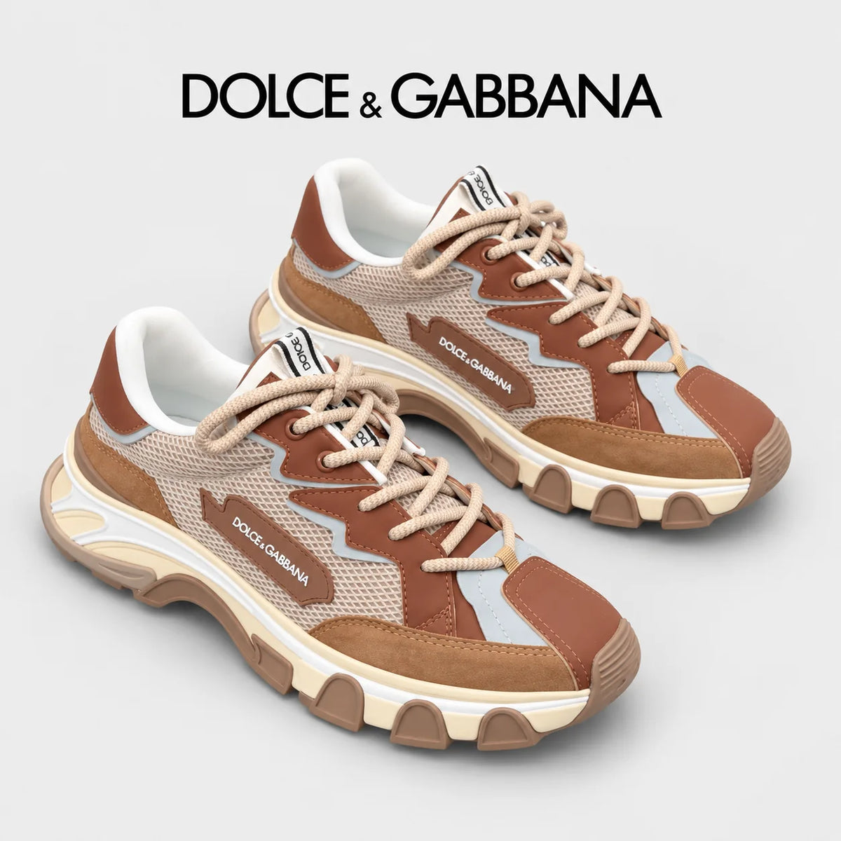 Dolce & Gabbana DG Silk Calfskin & Nubuck Casual Sneakers