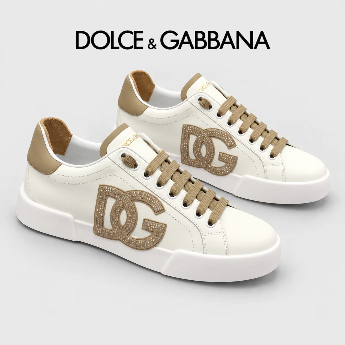 Dolce & Gabbana DG Heavy-Craft Calfskin Sneakers with 5D Accents