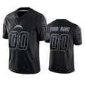 Custom1 Los Angeles Chargers Active Player Black Reflective Limited Stitched Football Jerseys  American Jerseys