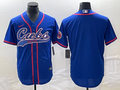 Men's Chicago Cubs Blue Blank Replica Player Jerseys