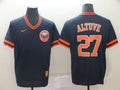 Men's Houston Astros Jose Altuve #27 Navy Authentic Game Jerseys
