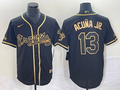 Men's Atlanta Braves Ronald Acuna Jr. #13 Black Replica Player Jerseys
