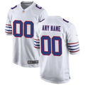 Custom1 Buffalo Bills White Alternate Game Jerseys